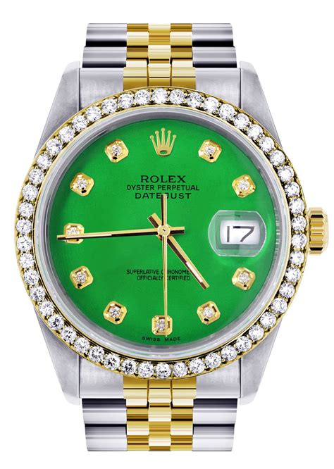 rolex ladies green face|Rolex green dial watch price.